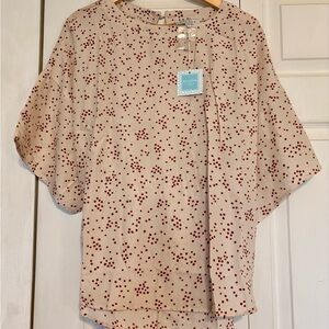 Hayden Cream and Red Polka Dot Blouse